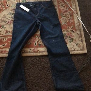 Flare dark blue jean